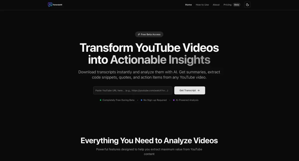 Building TranscriptAI: An AI-Powered YouTube Transcript Analysis Platform
